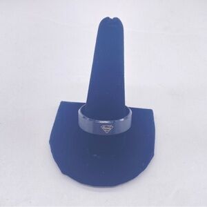 8MM Men’s‎ Stainless Steel Band Ring Superman Logo Black Size 13